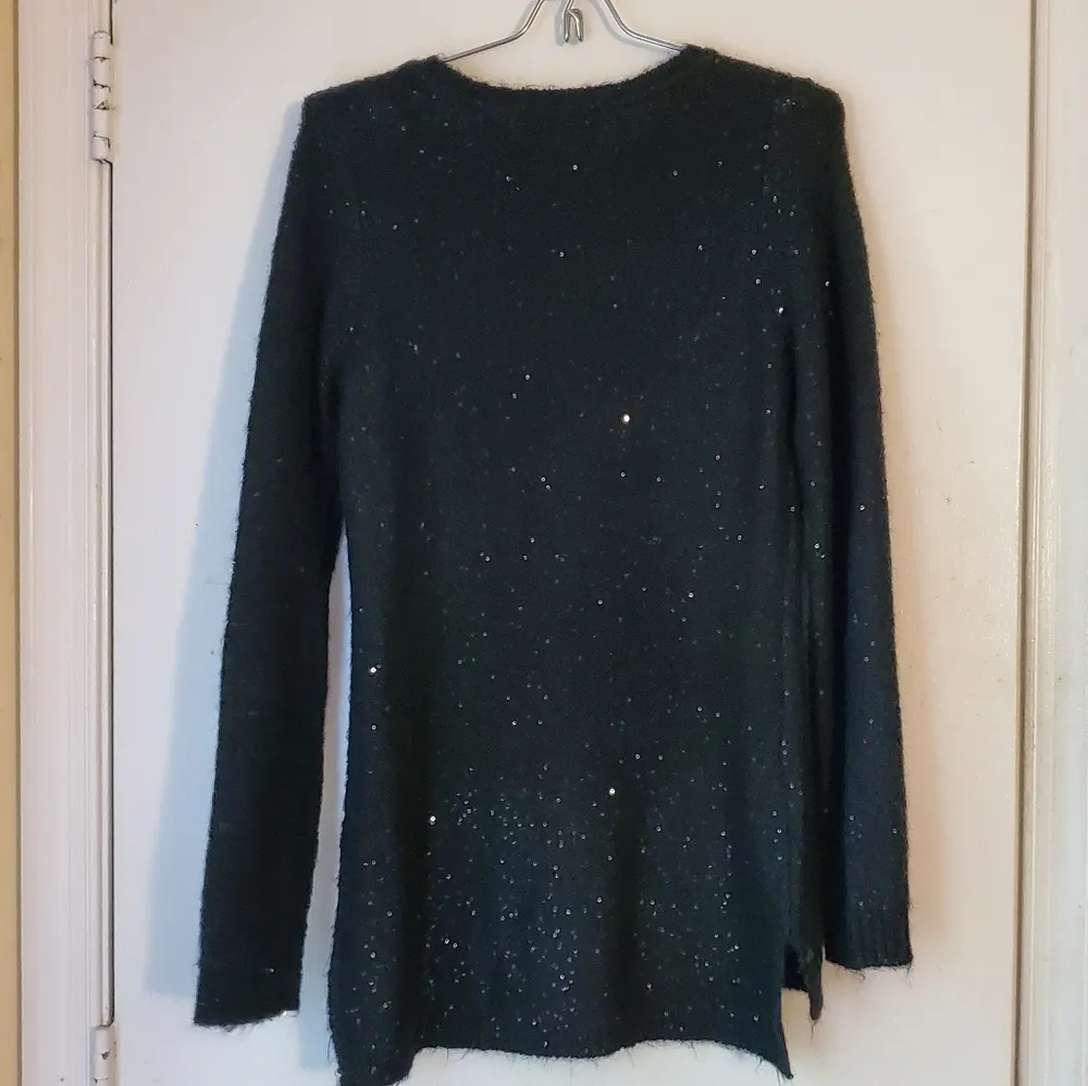 🔥SALE🔥Calvin Klein Black Sequin Pullover Sweater XS - Image 6