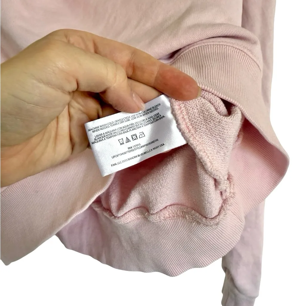 White Fox Pink Brunch Club Pullover Crew Sweatshirt Sweater Size M - Image 4