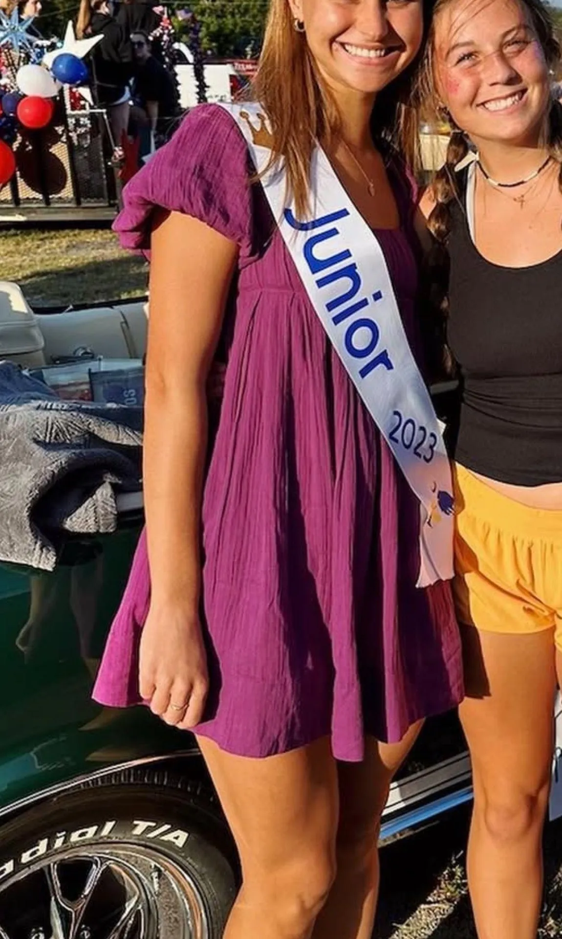 Marina Mini Dress Purple - Image 2