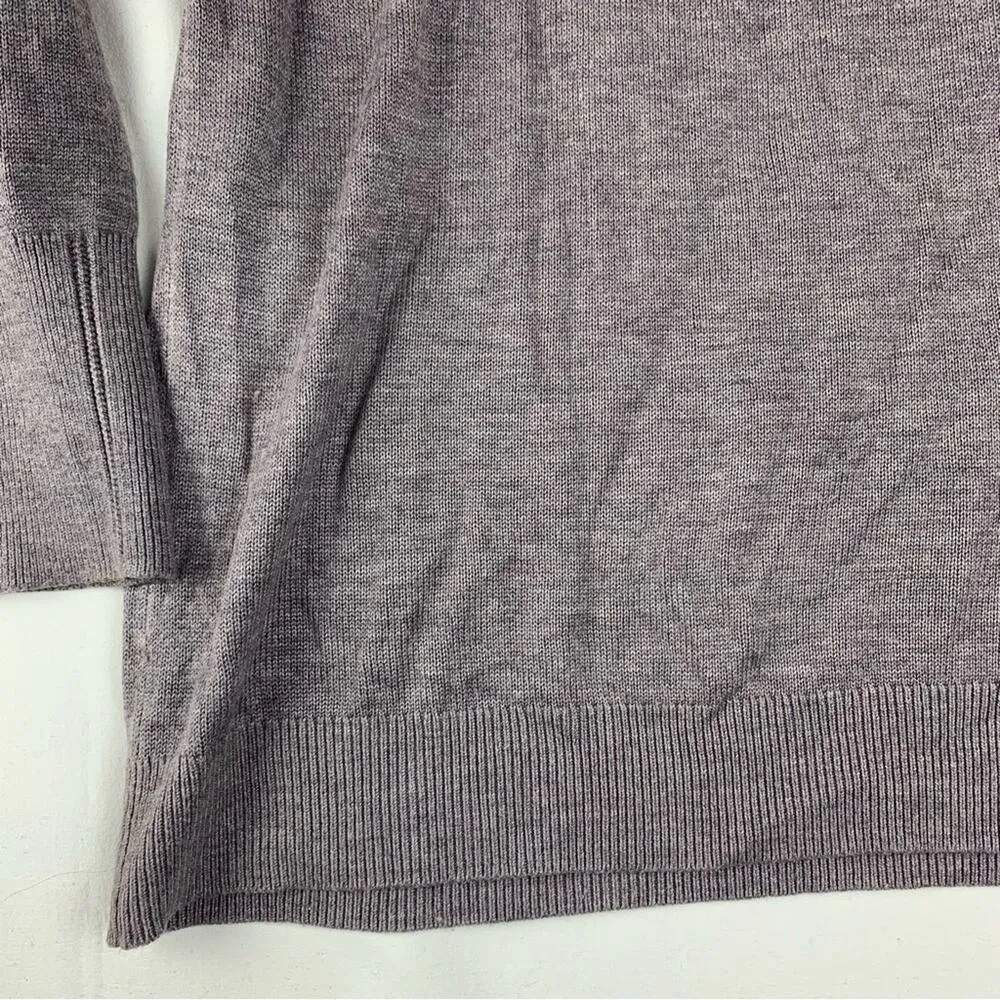 Lululemon women's 10 12 full extension sweater cashlu heathered gray long sleeve - Image 7