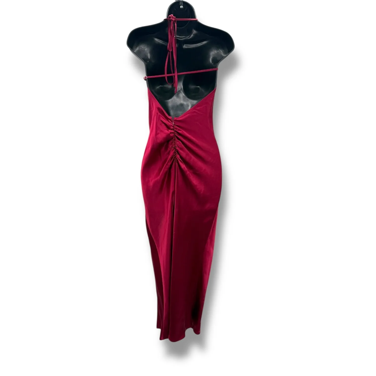 NBD REVOLVE Mara Midi Dress Small Crimson Red Revolve Slit Formal Evening Wear - Image 3