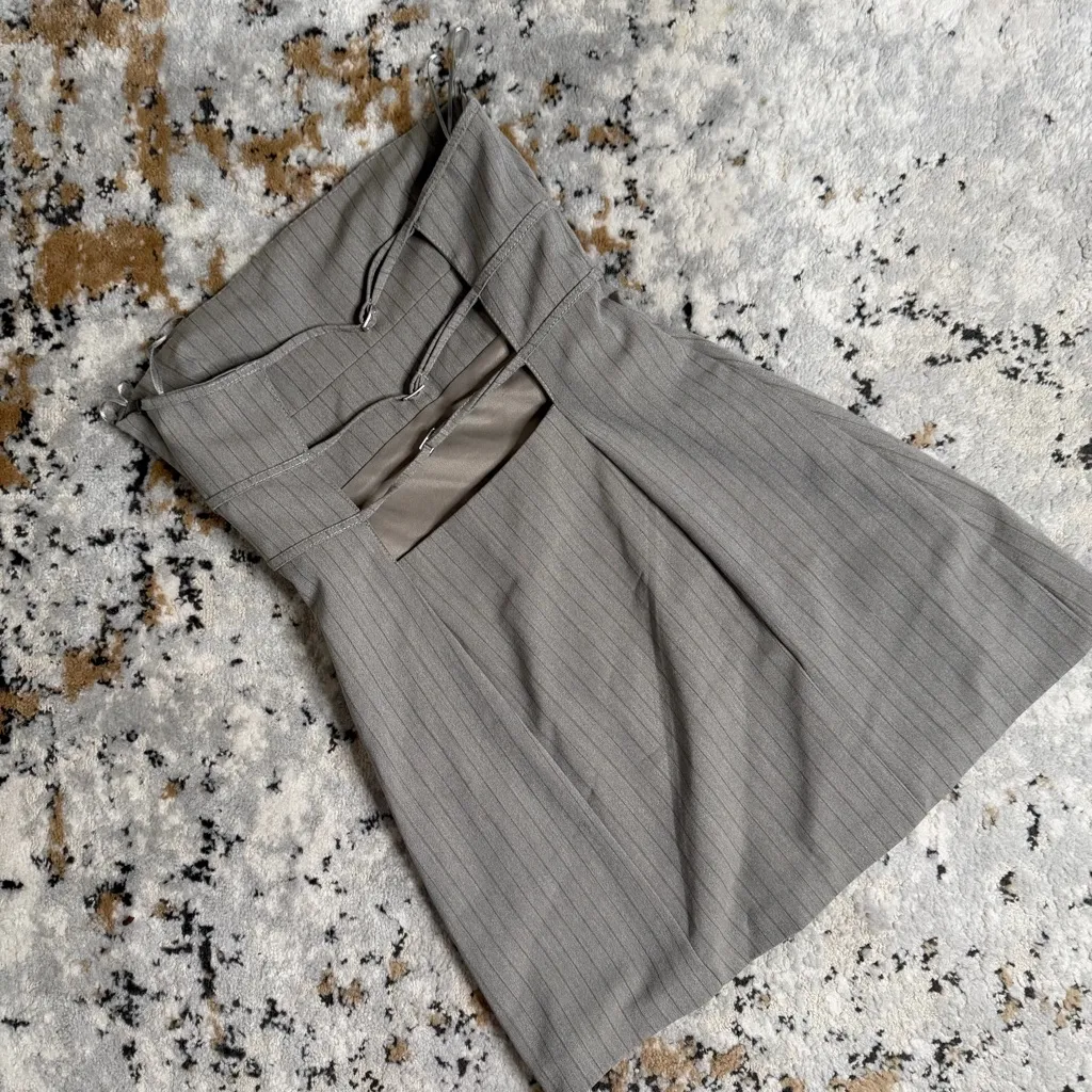 NWT Zara Strapless Pinstripe Dress - Image 12