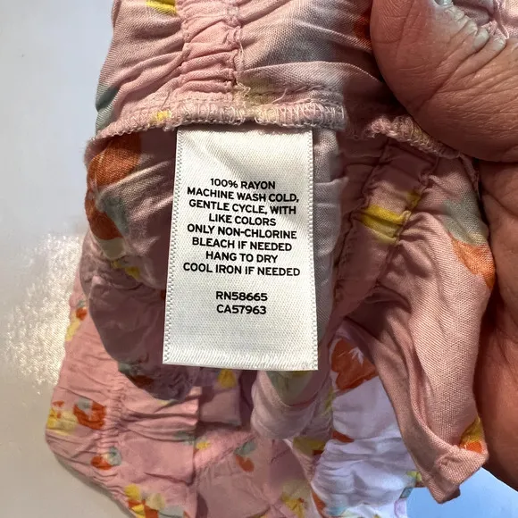 BP Womens Pink 3X Smocked Halter‎ Top Floral Print Ruffle Trim Sleeveless - Image 3