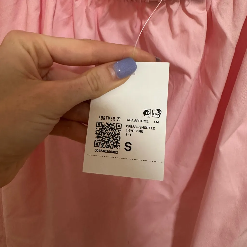 Forever 21 Pink Puff Sleeve Dress - Image 3