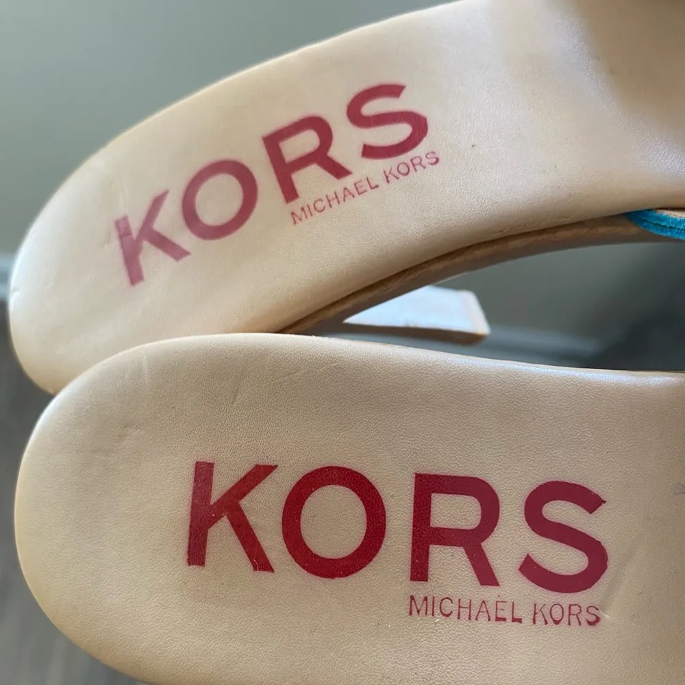 Michael Kors Women's Blue Heeled Sandals - Image 5