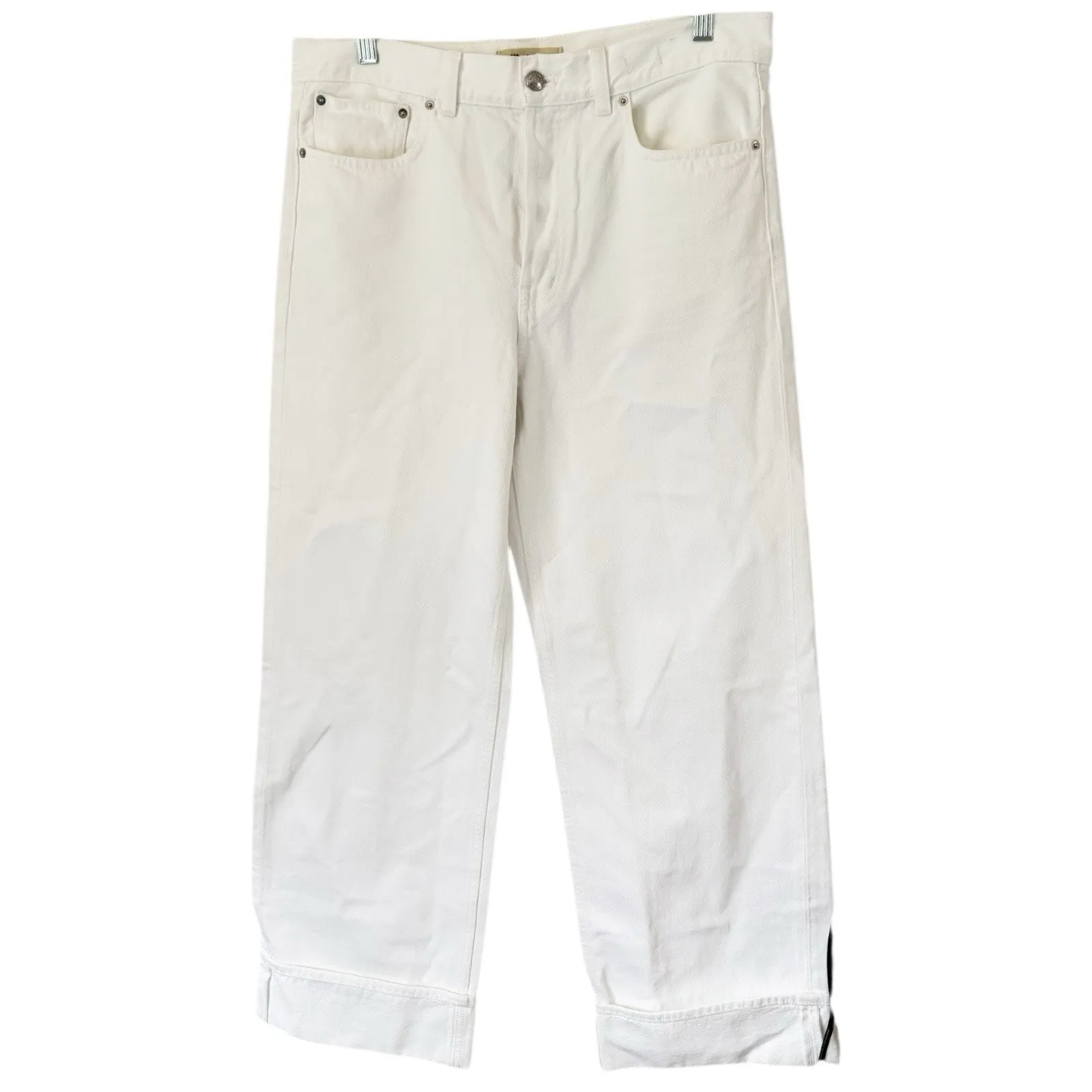 NWT Madewell Low Slung Baggy Pure White Rigid Jeans Women’s Size 28 - Image 4