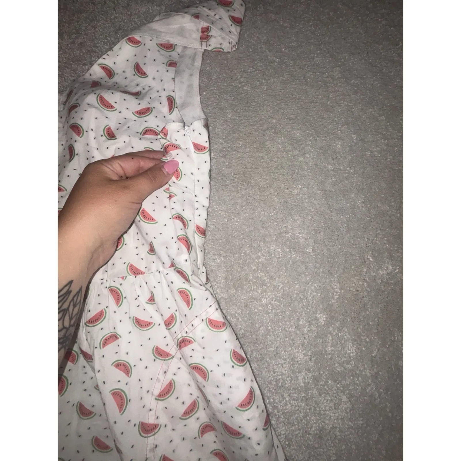 Anthropologie HD in Paris Watermelon‎ Park-bound One-Shoulder Dress 6 Pockets - Image 11