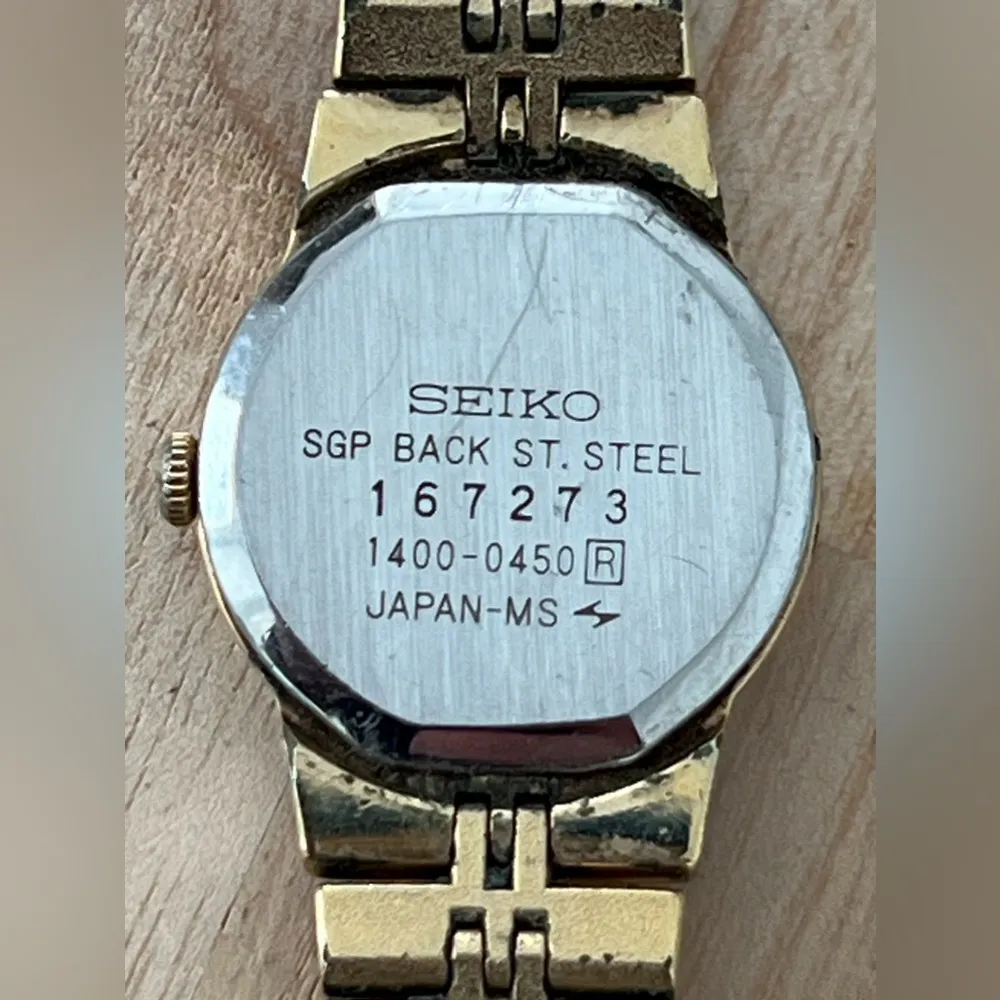 Seiko Ladies Watch Vintage Gold Plated Bracelet, Hands, and Round Dial - Image 7