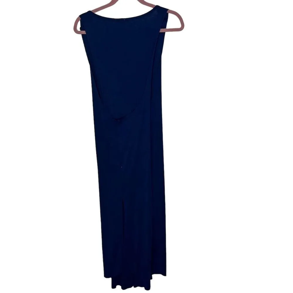 Free People Women's Sleeveless Tank Maxi Dress Blue Size L - Image 3