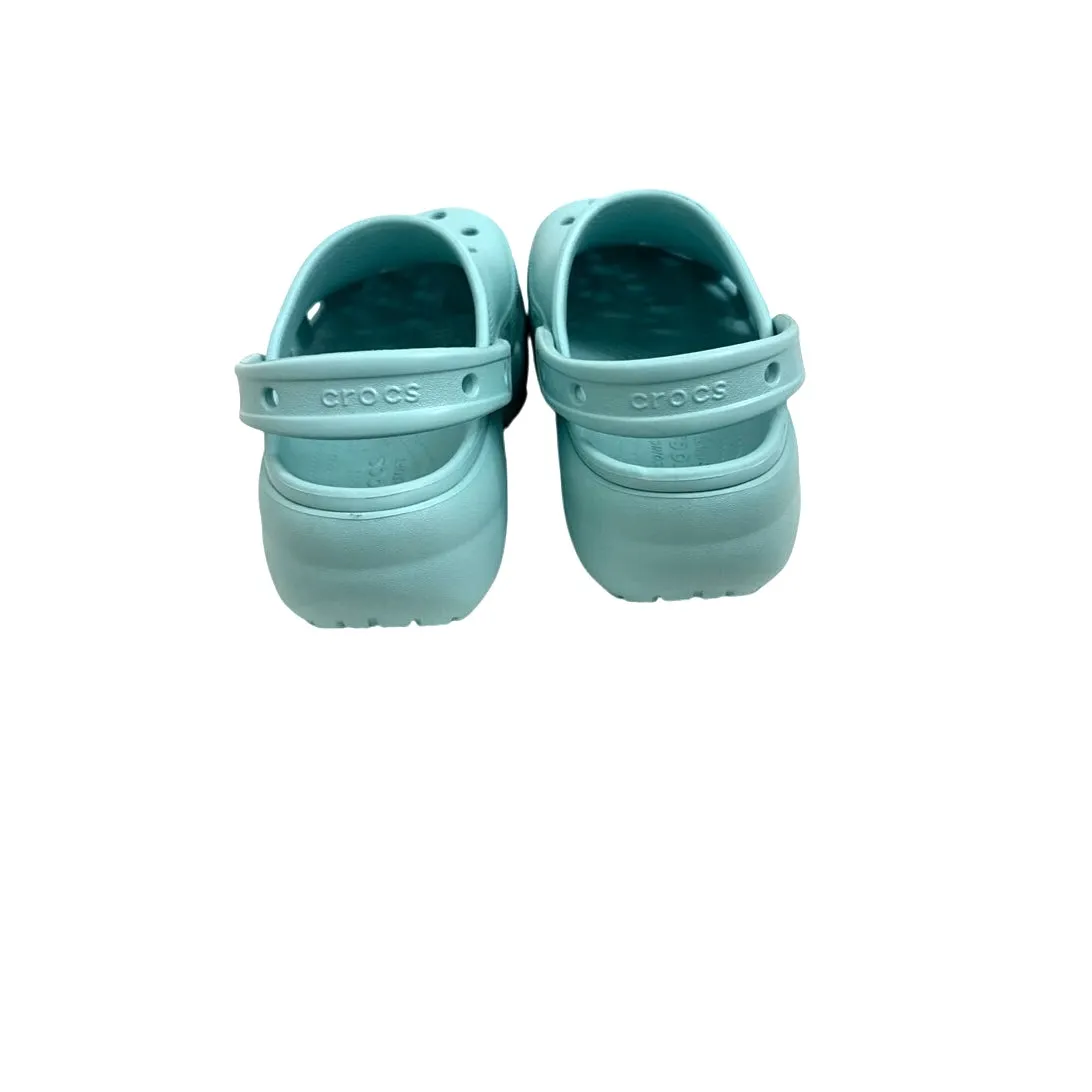 CROC Shoes Slip On Platform Teal Blue Crocs Clogs Size Women's 6 - Image 3