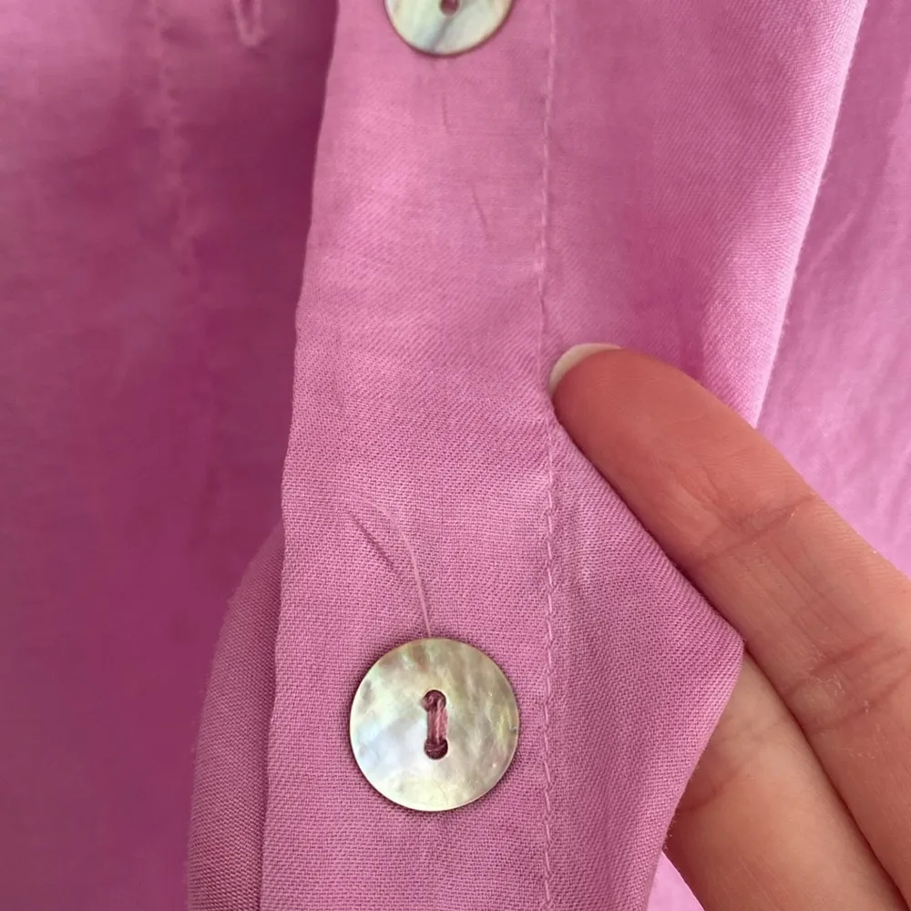 Bella Dahl Flowy Purple Beach Button down Shirt sz XS - Image 5