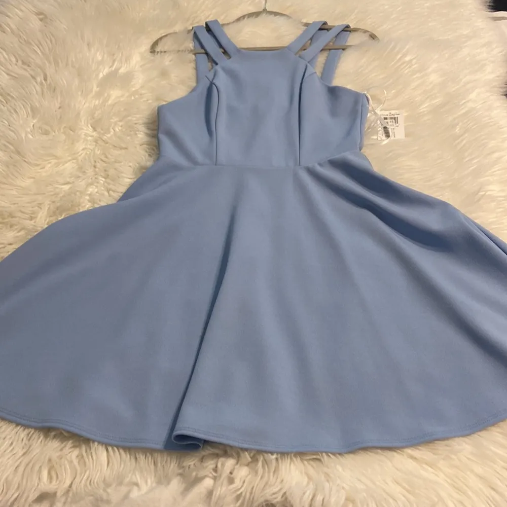 B.Darlin Dress size 9/10 beautiful color baby blue /lilac length 31” bust 30” - Image 7