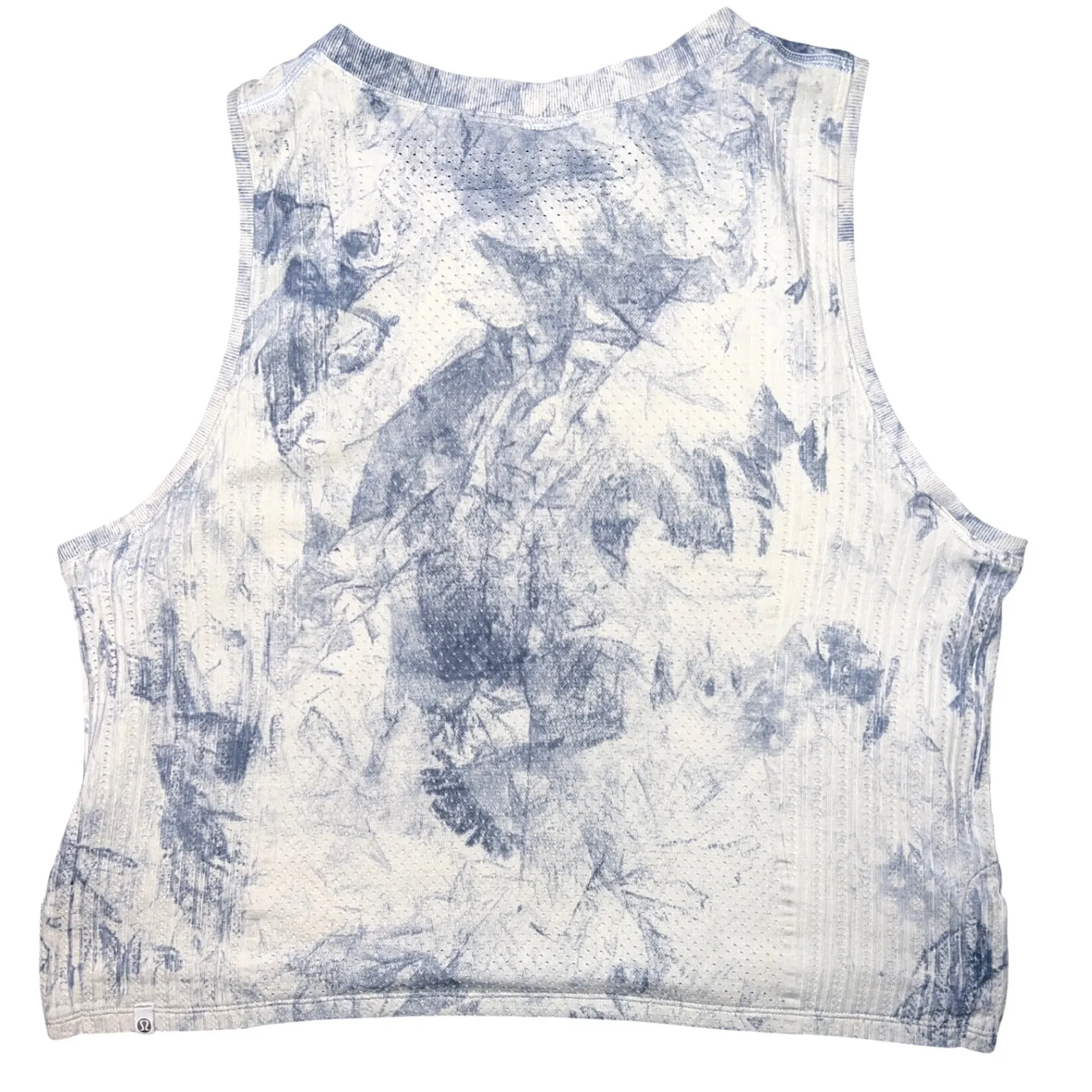 Lululemon Train to Be‎ Tank White/Luna Wash Cropped Training Yoga Medium EUC - Image 3