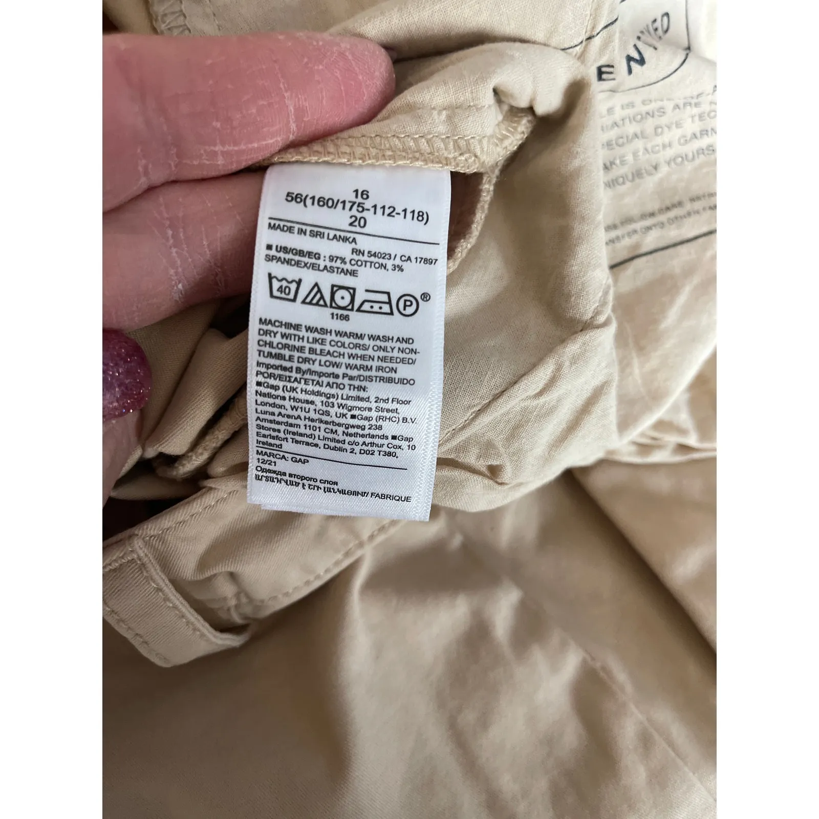 GAP‎ Plus Size High Rise Pleated Wide Leg Khakis with Washwell Size 16 - Image 11