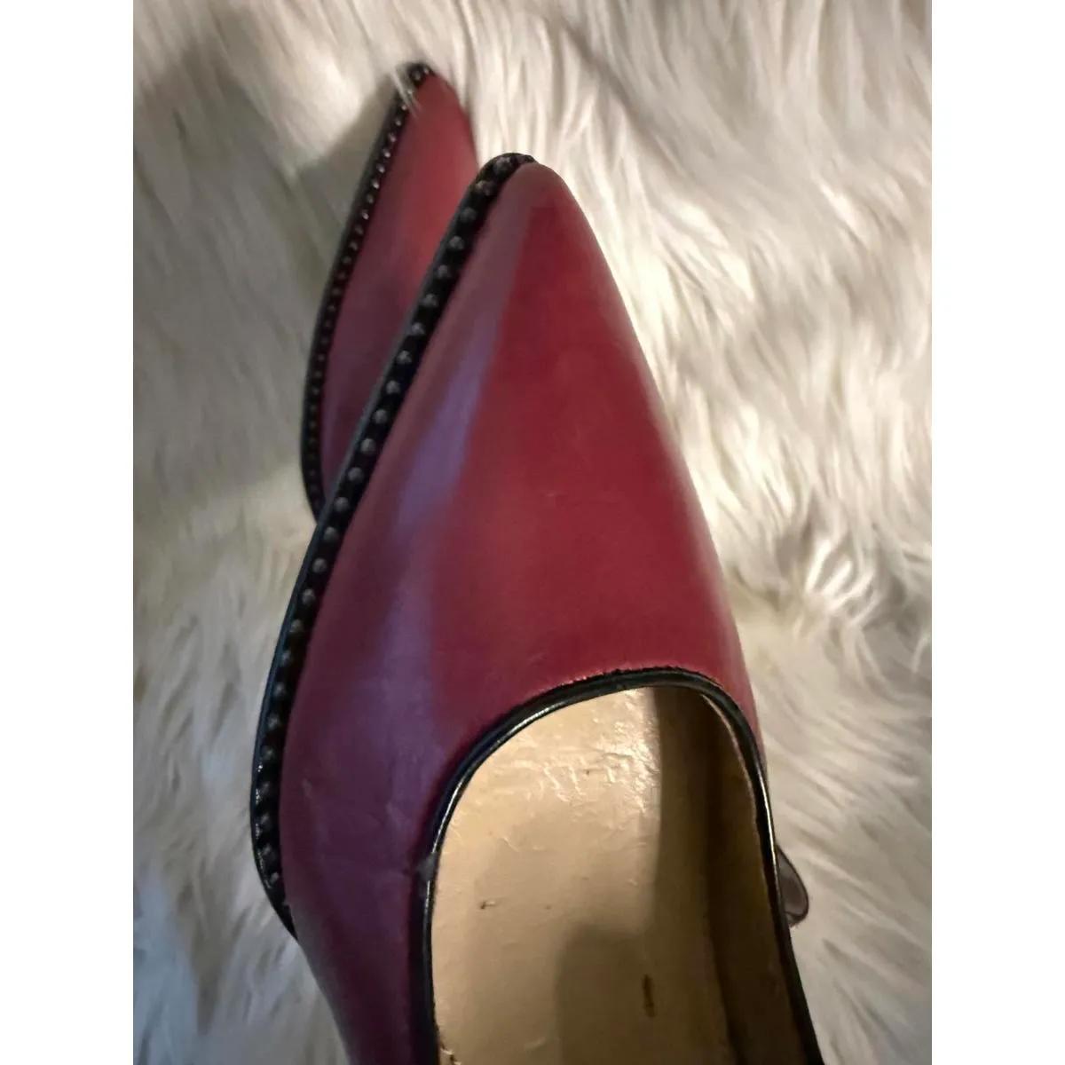 Coach  Women's Deep Red  Leather Heels - Image 3