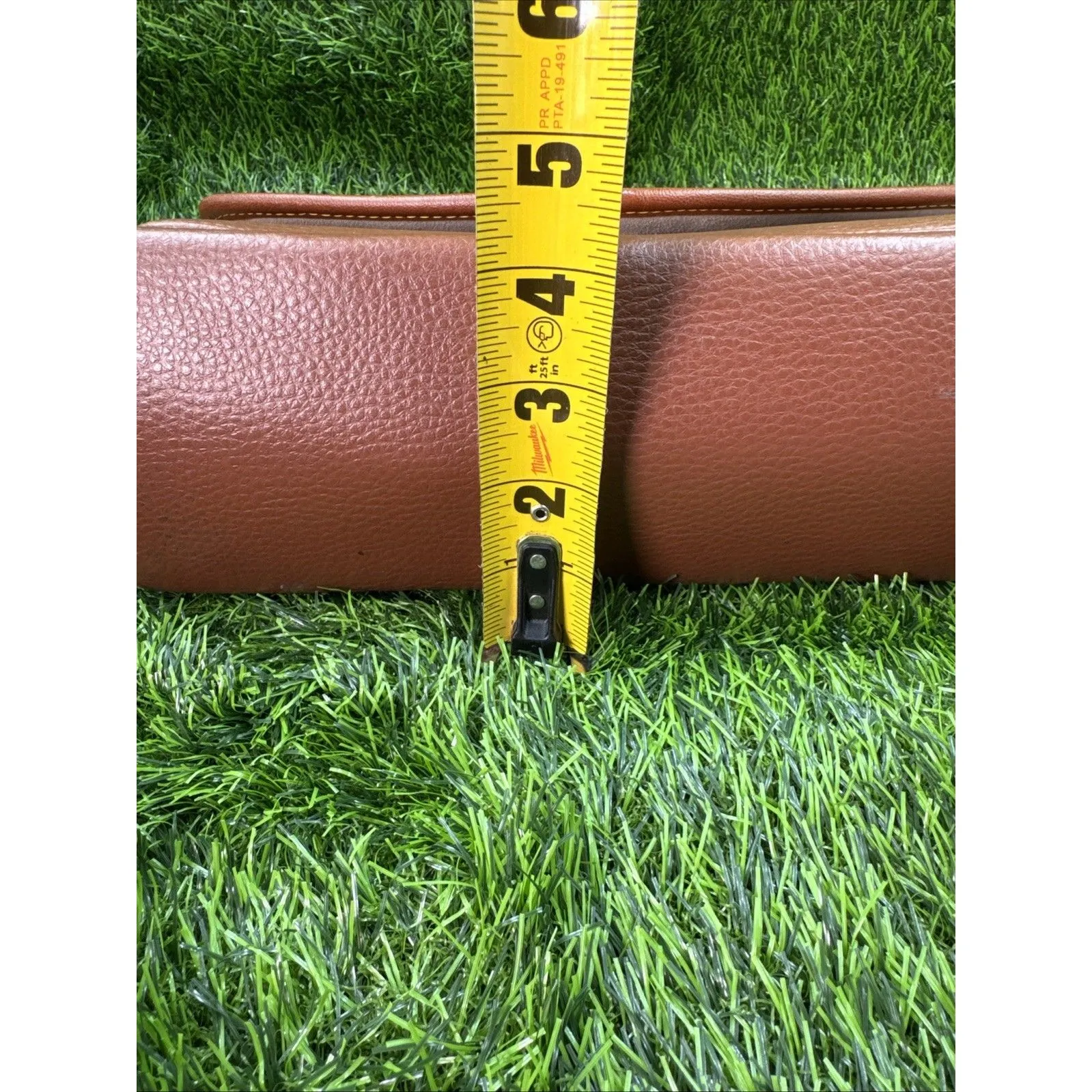 Dooney & Bourke All Weather Leather Bag Vintage Yellow Stitching,Braided Handle - Image 7