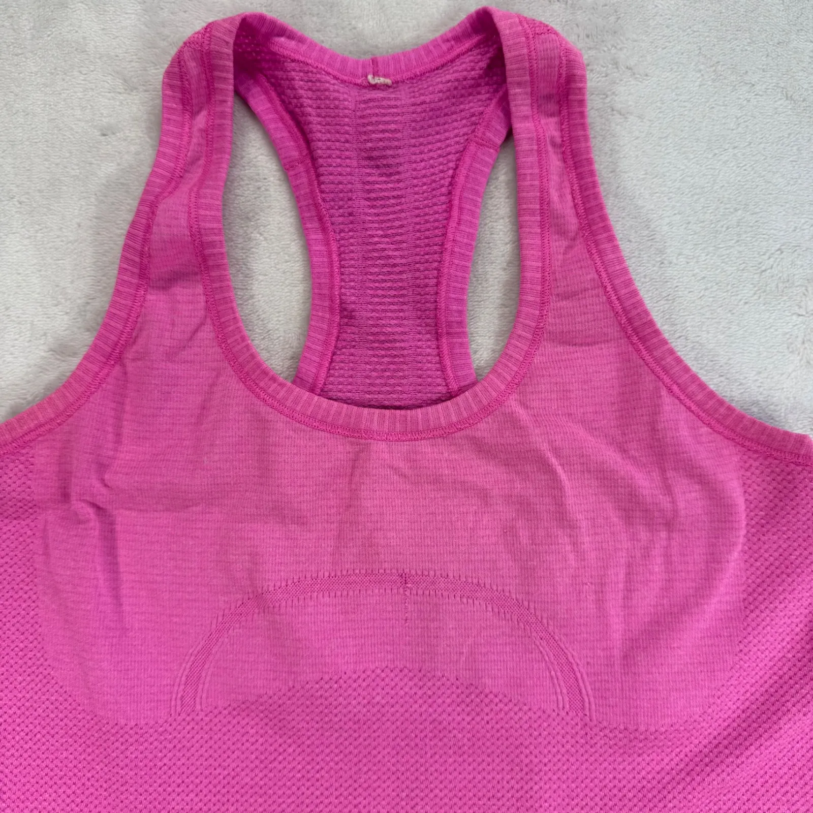 Lululemon Swiftly‎ Tank Top Racerback Athletic Sleeveless Pink Sz 6 - flaw - Image 4