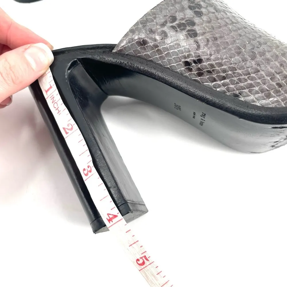 Rag & Bone Tristan Snake-Print Mule Sandal, Asphalt - Image 8