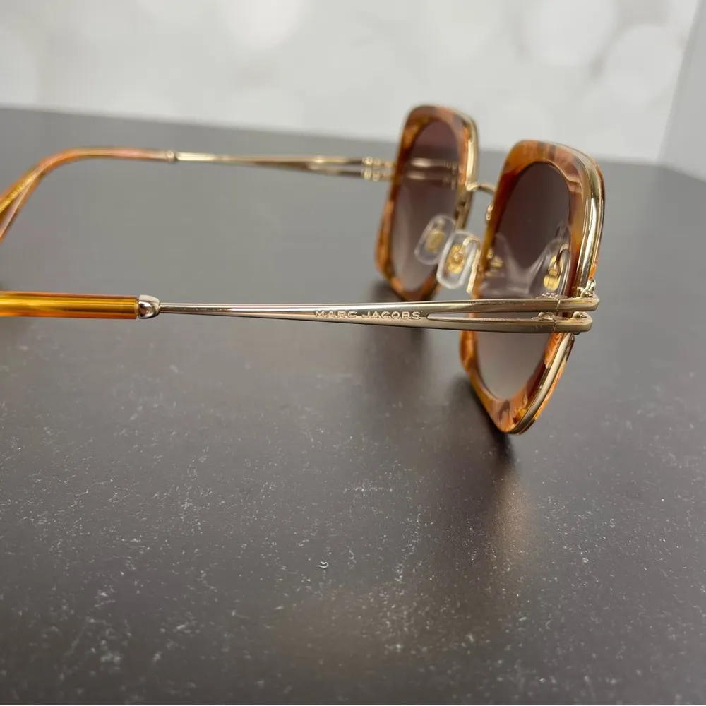 Marc Jacobs MJ1101/S 03YHA Brown Marble Oval Sunglasses Sz 53-24-145 - Image 7