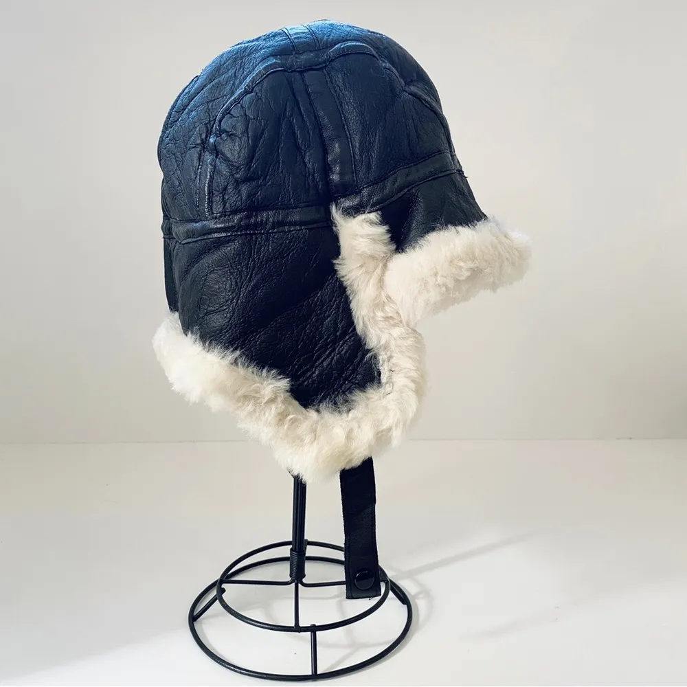 Source Unknown Leather trapper hat - Image 2