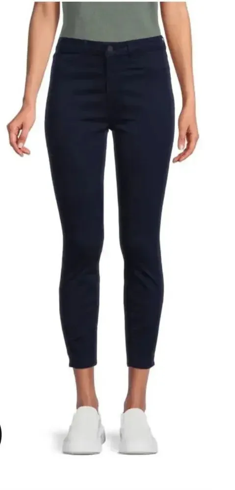 L'Agence Margot High Rise Cropped Skinny Jeans Midnight Navy Blue Size 25 - Image 1