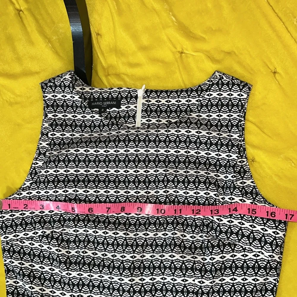 Size 2 Geometric Print Mid Length Dress - Image 11