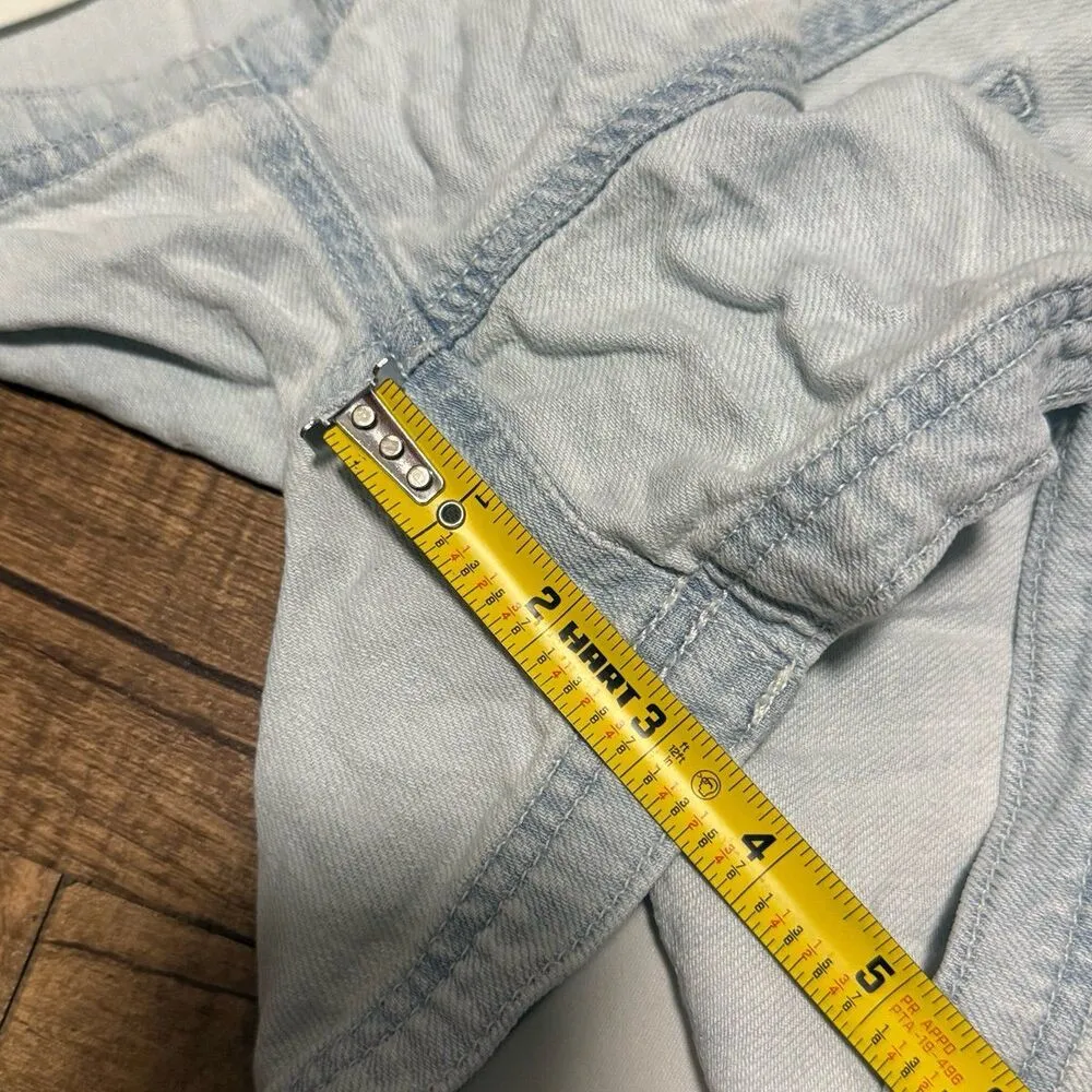 Top shop pull on light wash retro shorts - Image 7