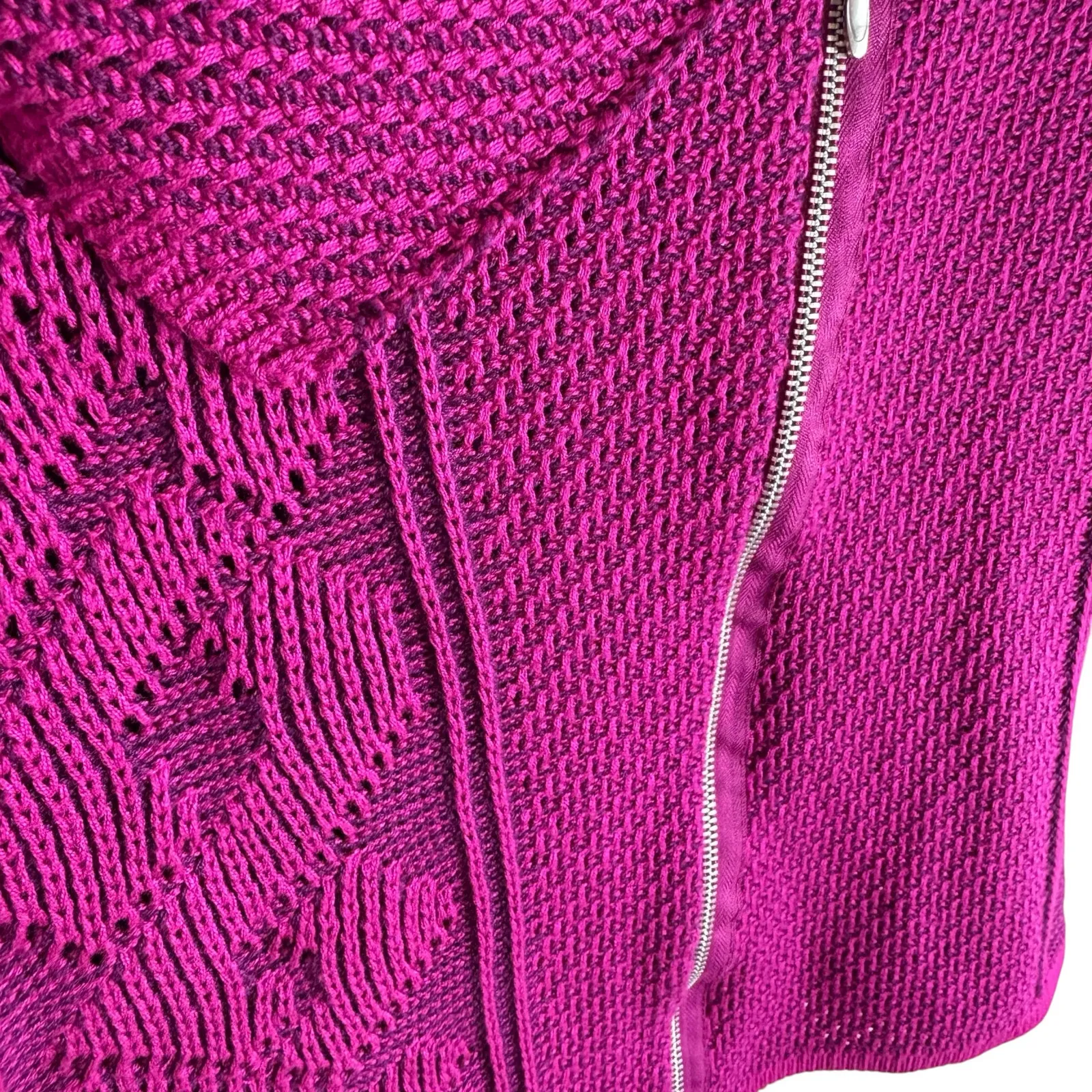 Skovhuus Pink Zip Up Cardigan Sweater‎ Small - Image 3
