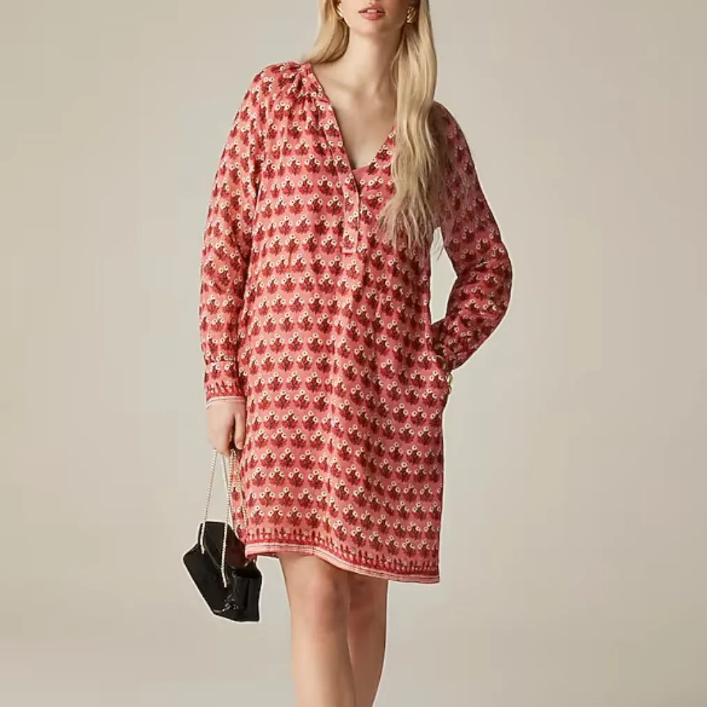 J.Crew Cabana mini dress in block-print ramie - Image 3