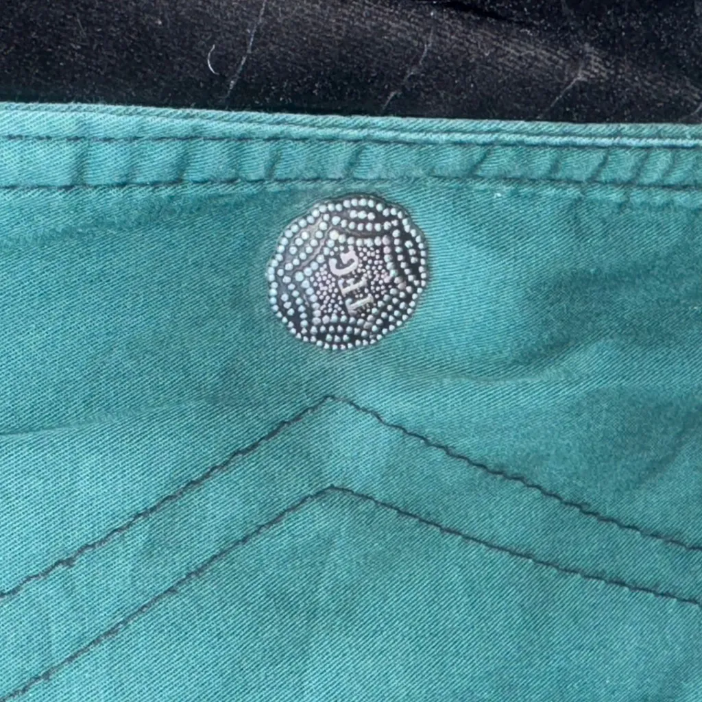 Vintage Triple F.A.T. Goose Puffer Jacket M Teal Black Velvet Blue Size M - Image 3