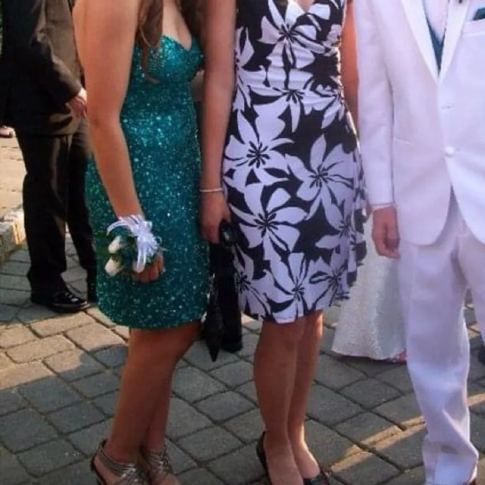 Teal sequined Prom Mini dress - Image 6