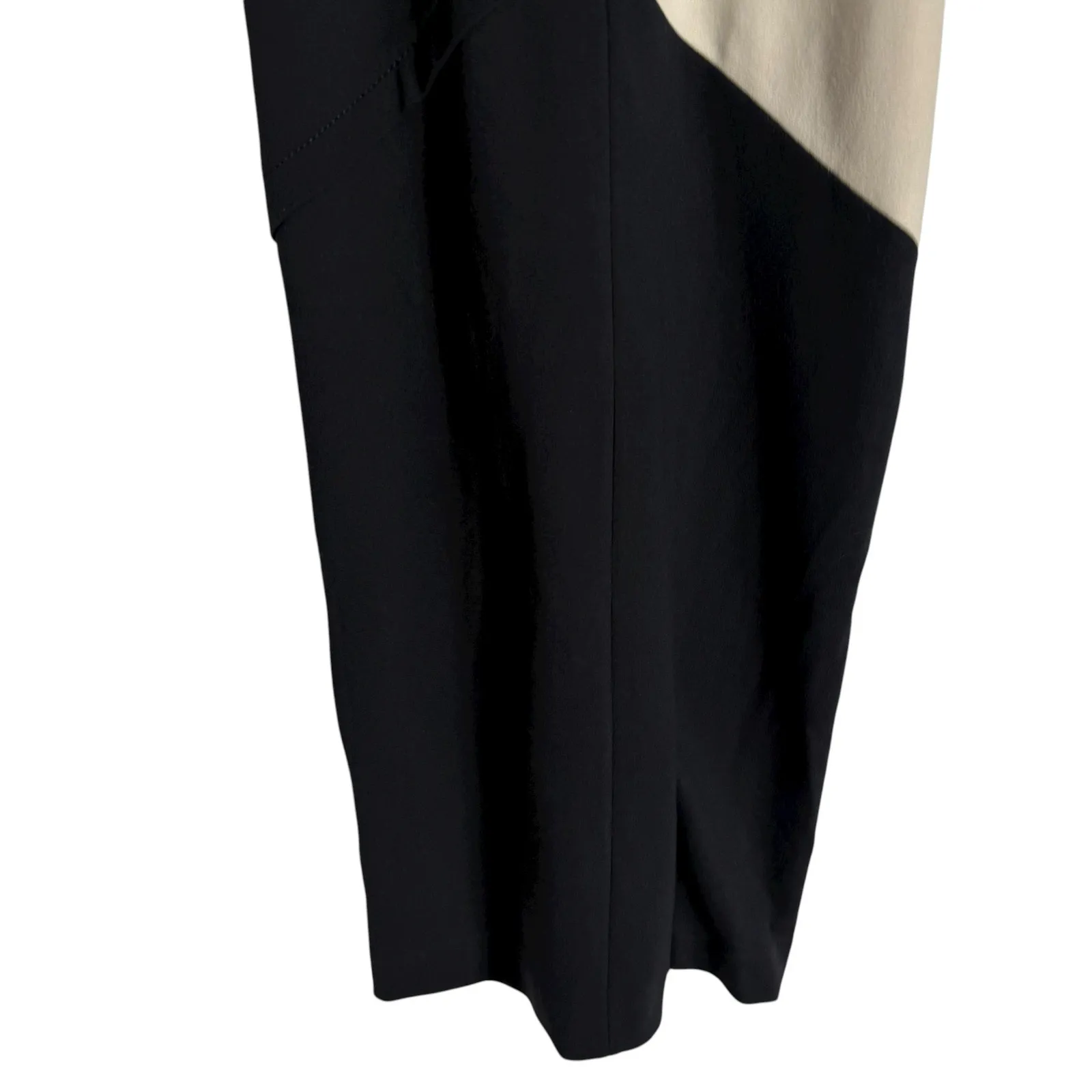 Armani Collezioni Italian Midnight Blue White Colorblock Sheath Dress Size 4 - Image 5