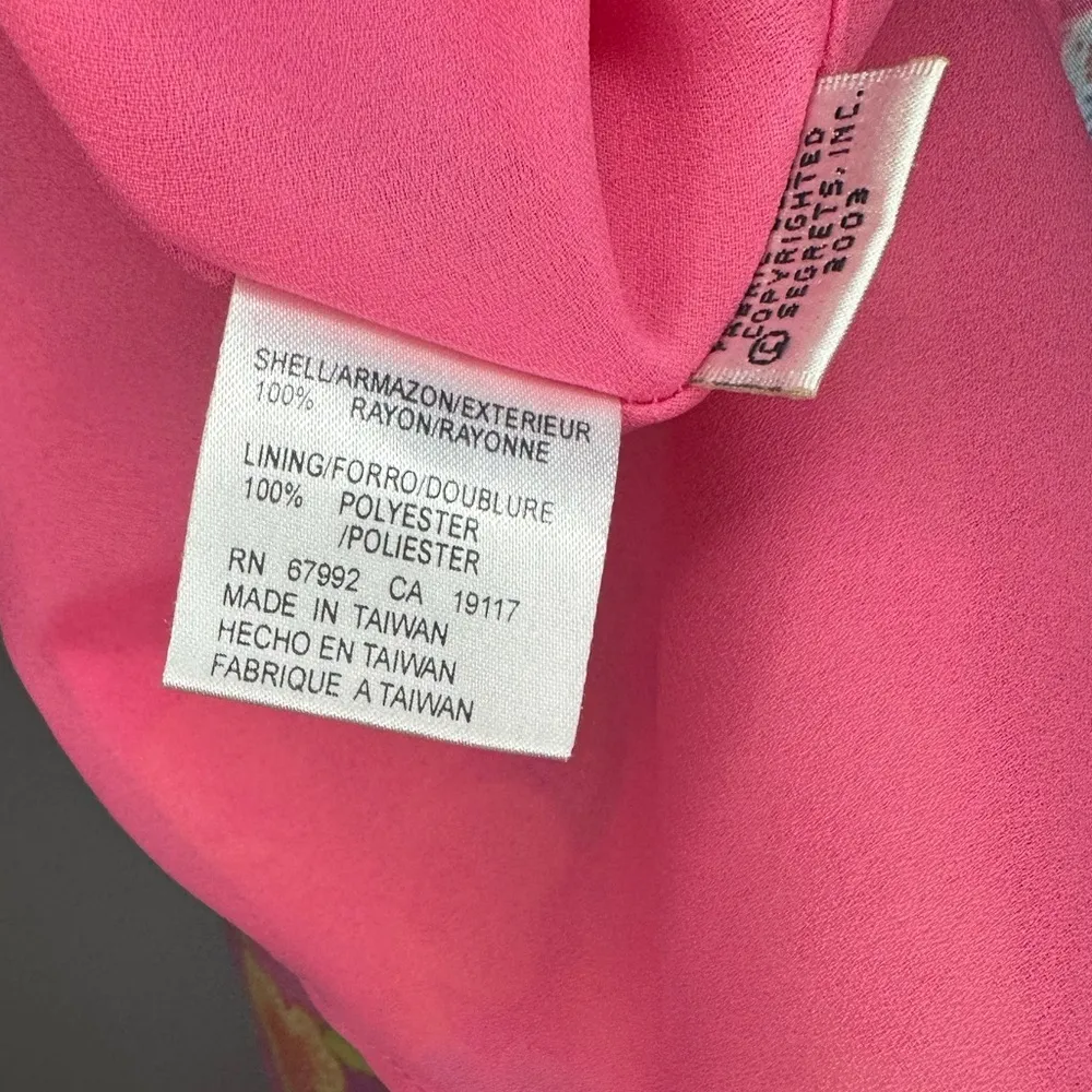 Vintage Y2K Sigrid Olsen Sport Pink Floral Sleeveless Midi Dress Women 8 Easter - Image 9