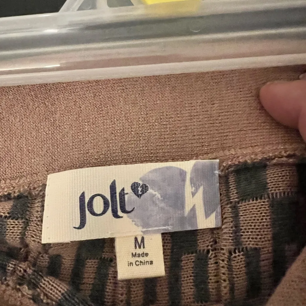 Jolt Brown and Black Checkered A-Line Skirt - Image 2