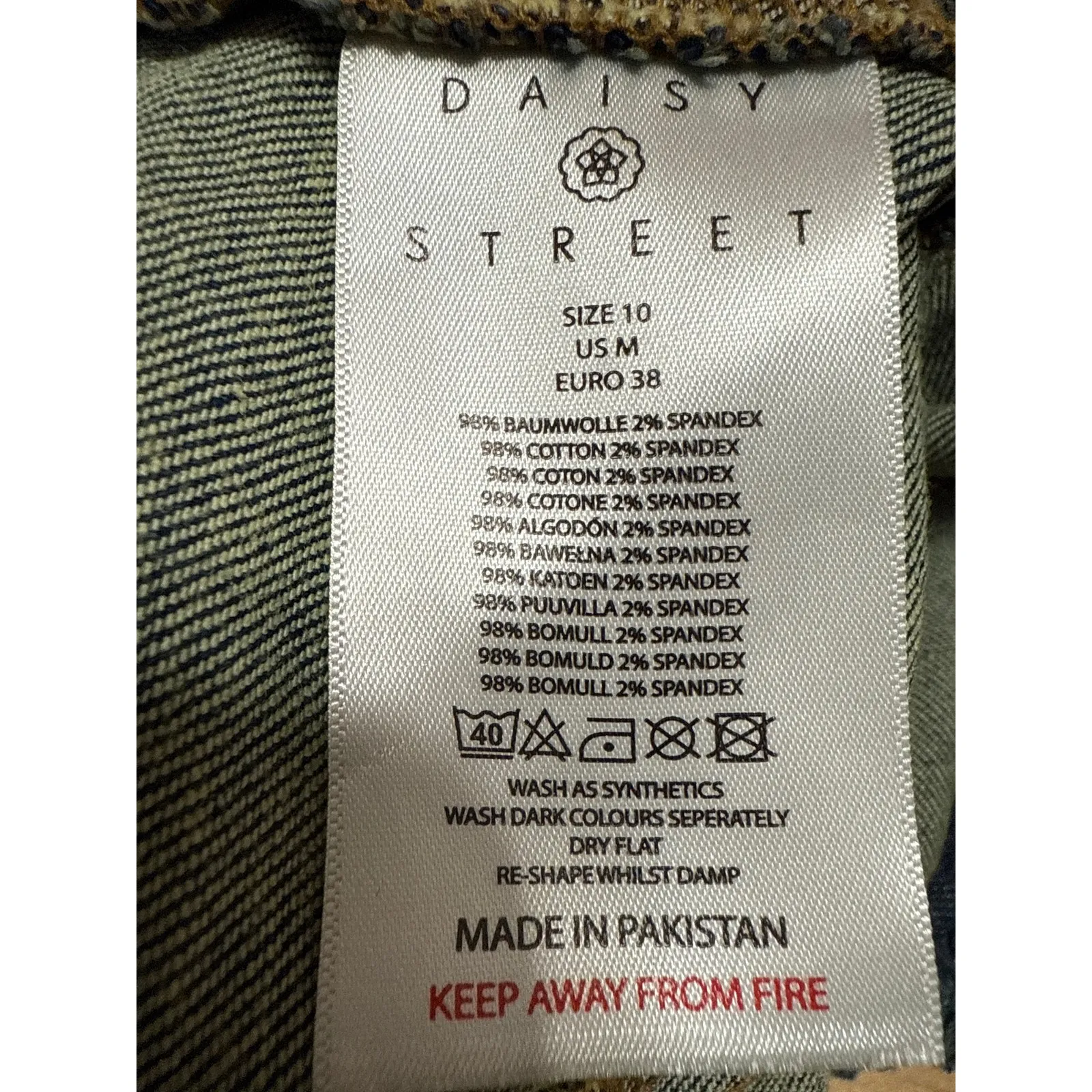 Daisy Street Blue Denim Strapless Sleeveless Ruffle Mini Bodycon Tube Dress Sz M - Image 4