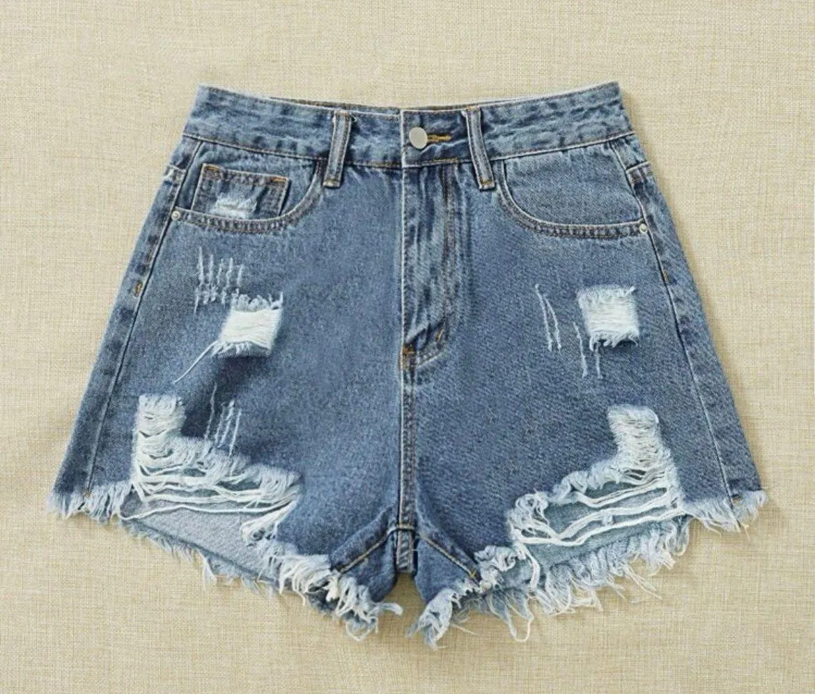 Jean Shorts Blue Size L - Image 3