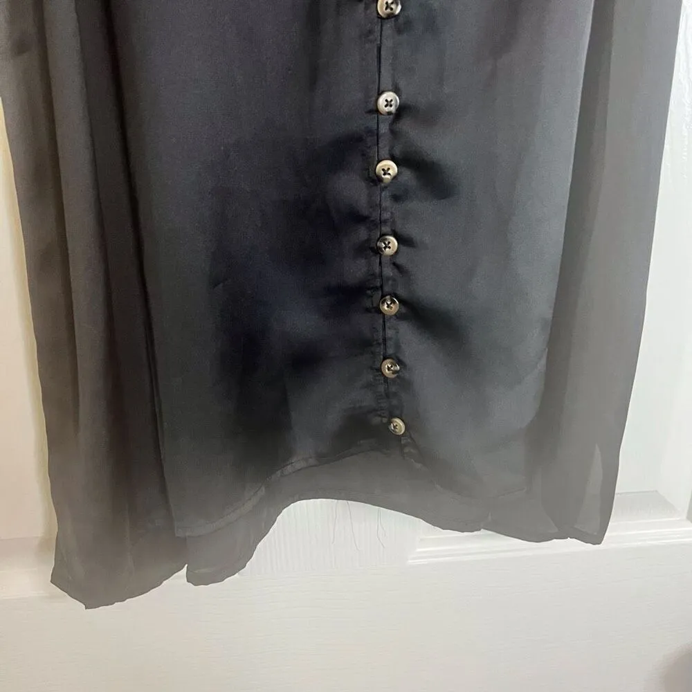 Anthro Maeve NWOT Black‎ Slinky Tank Camisole Size 12 Coquette Flirty Staple - Image 5