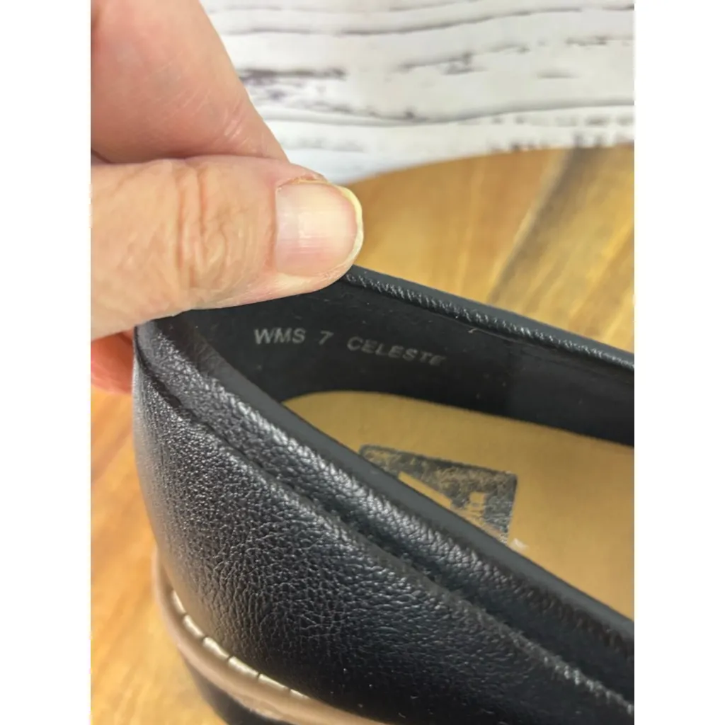 Women's Dolce Vita Black Loafers with Silver Hardware Size 7 - Image 6