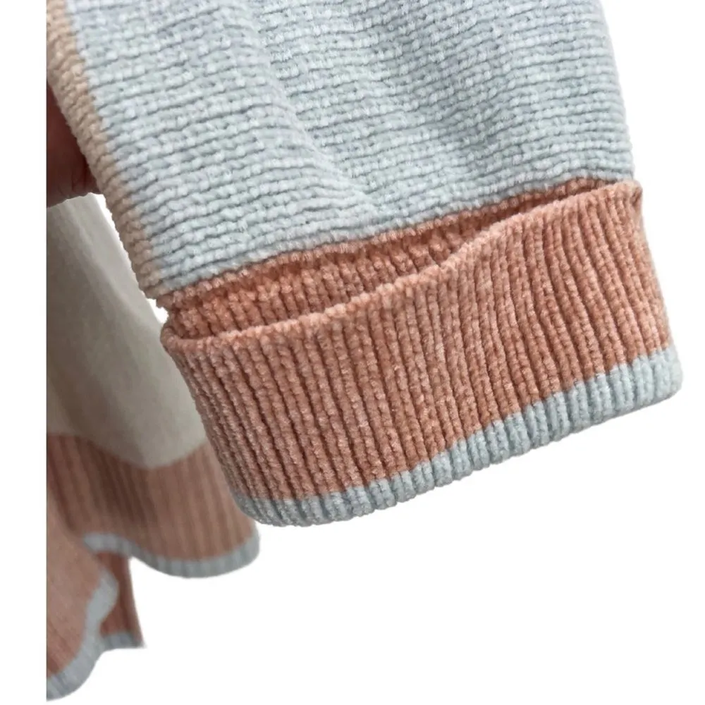 Soft Surroundings Lisbeth chenille striped sweater 1X color block pastel v neck - Image 3