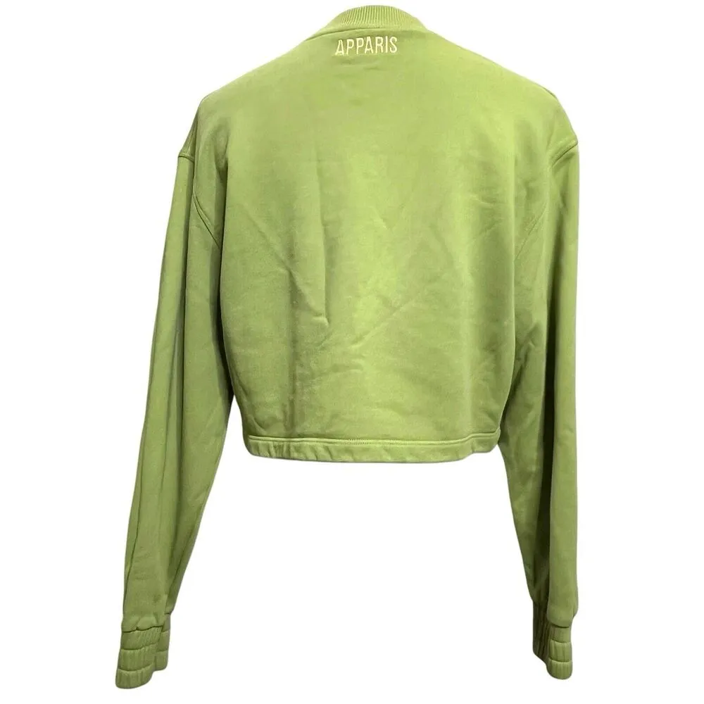 Apparis Isabel Cropped Sweatshirt Women's Size S Epson Green Organic Cotton - Image 3