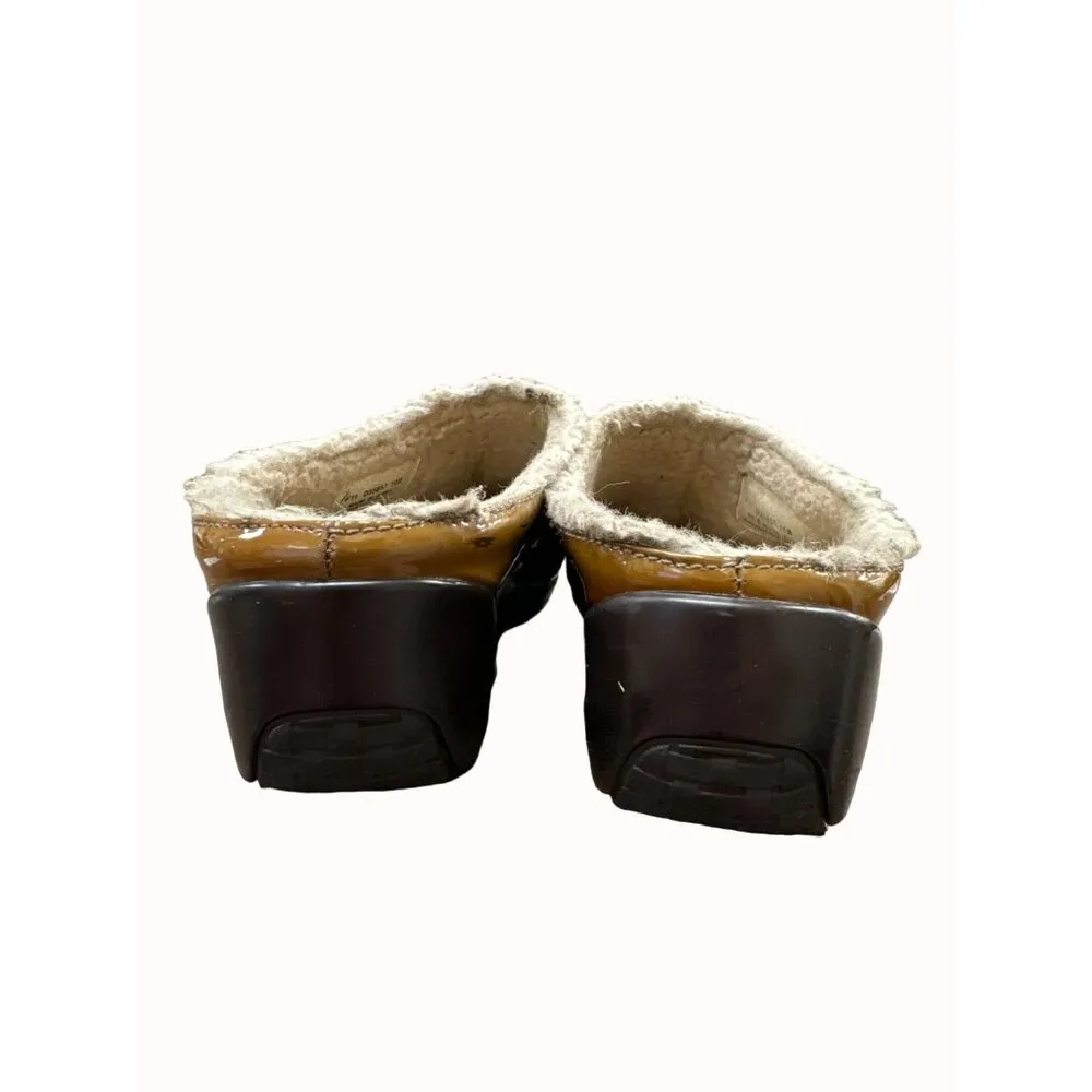 Cole Haan  women’s brown patent leather lined slip clogs shoes 10B SKU 6265 - Image 7