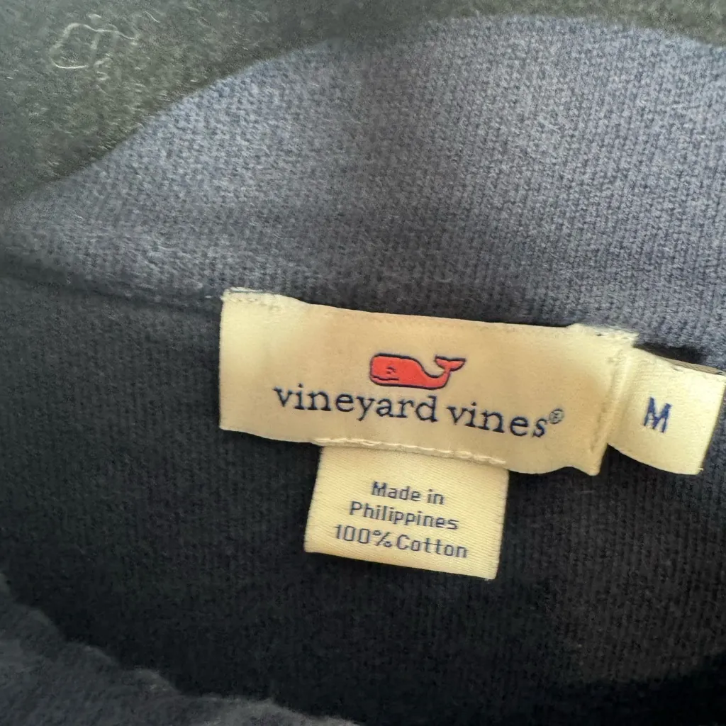 Vineyard Vines Sam Adams Navy quarter Zip Size medium - Image 2