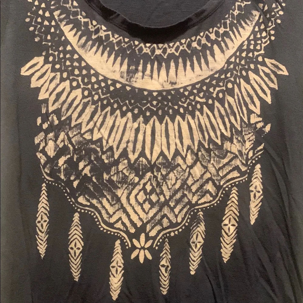 Lucky Brand  Black Embellished Muscle Tee ~ XL - Image 3