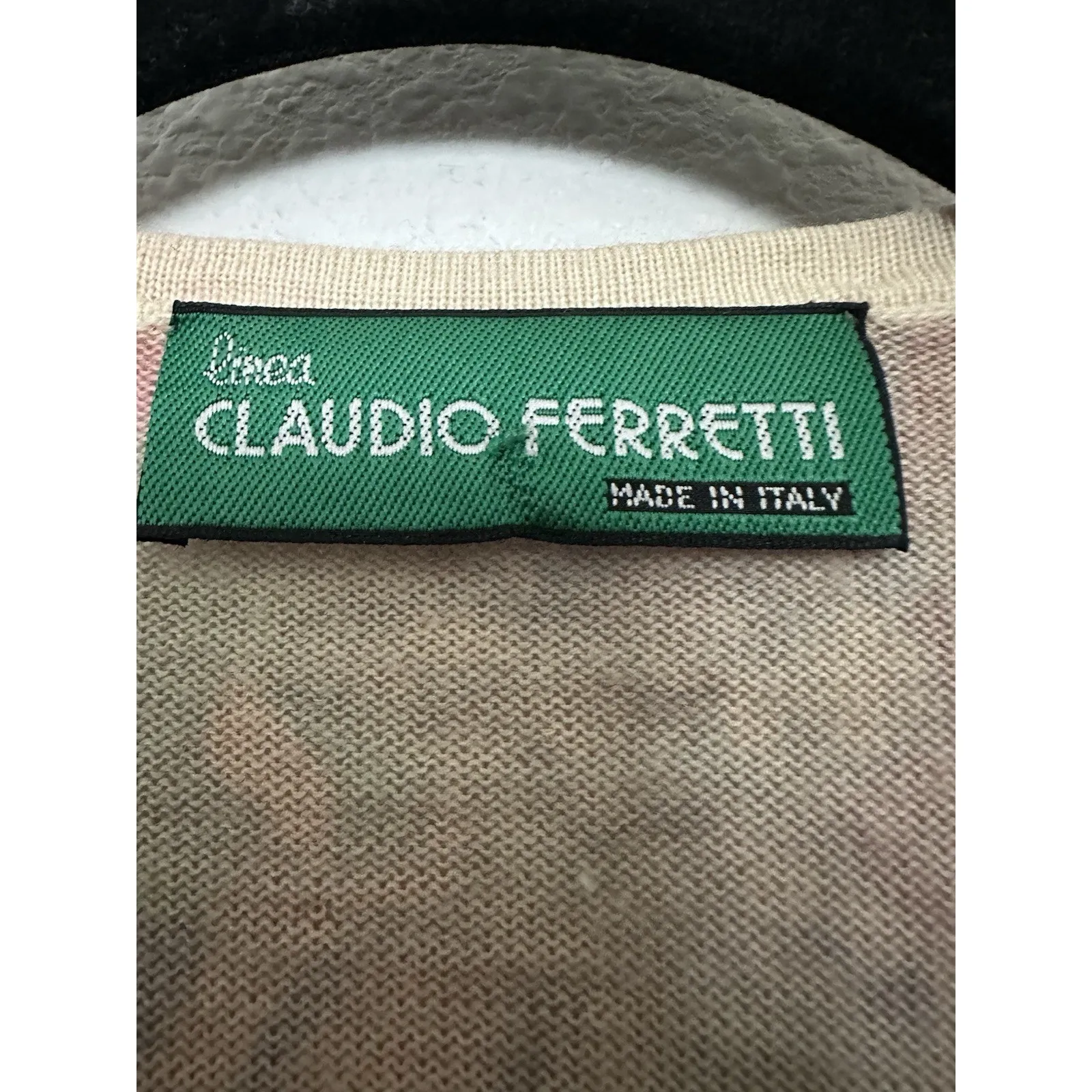 CLAUDIO FERRETTI vintage floral knit cardigan sweater size M Wool & Lana Italy Size M - Image 10