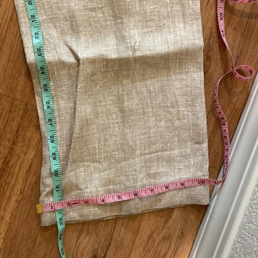 St. John Sport Fashion Fit Linen Tan Trousers GUC Sz 8 Women’s Wide Leg - Image 14