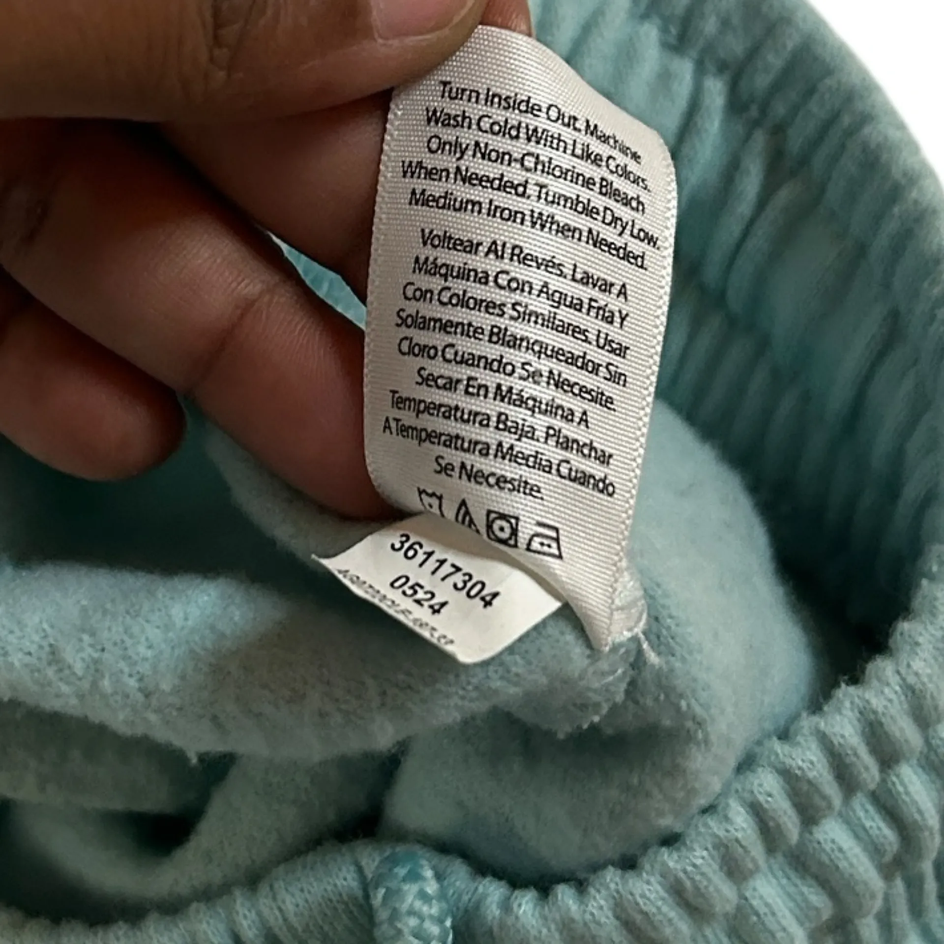 Normcore Athleisure Lounge Wear Cozy Fall Soft Baby Blue Draw String Sweat Pants - Image 3