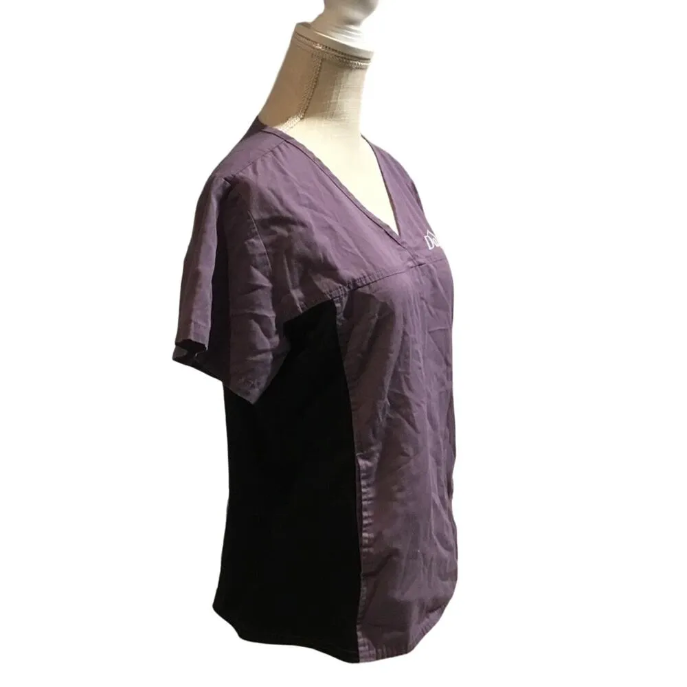 Fashion Seal Scrub Top Purple Size M - Image 2
