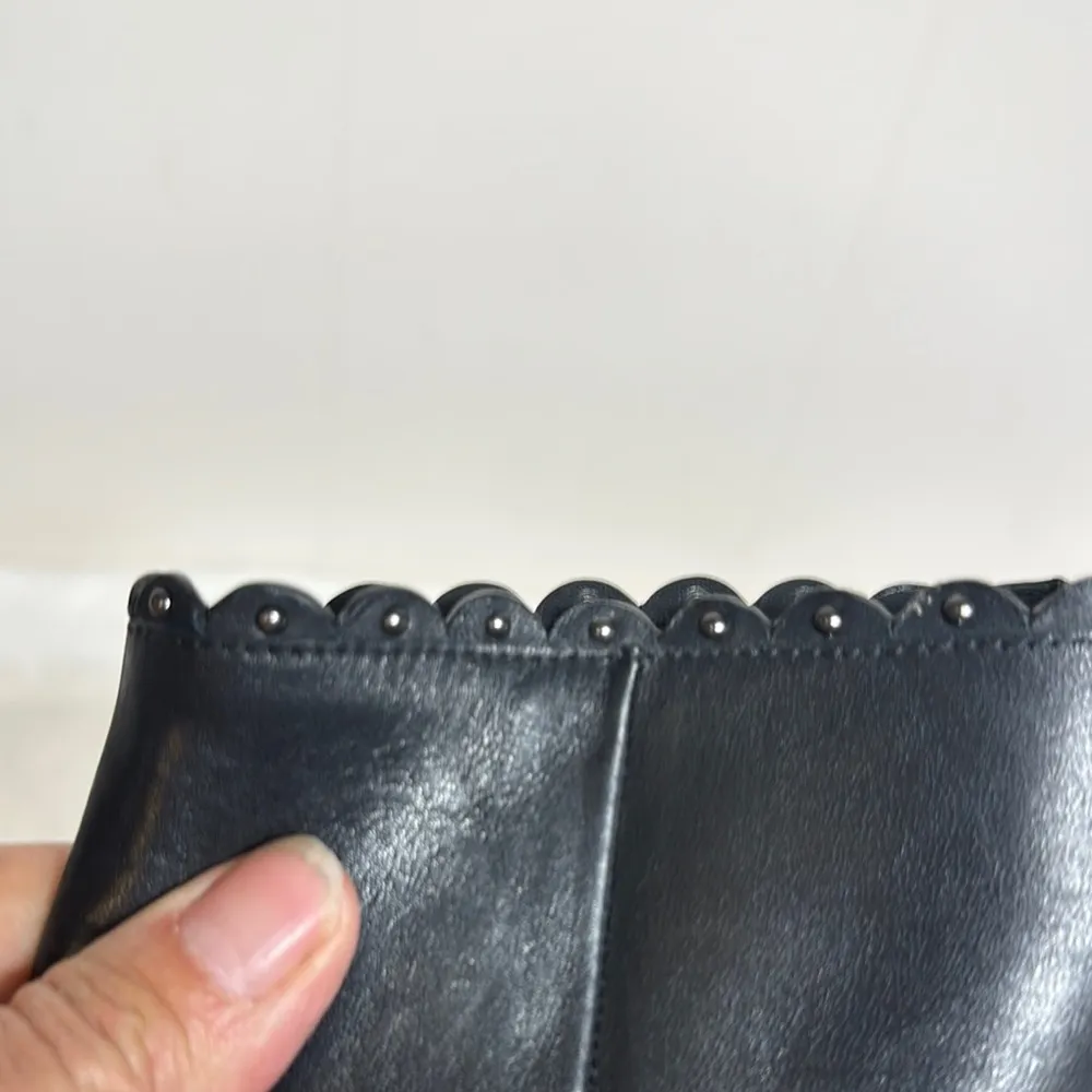 Coach Black Ankle Booties with Scalloped Trim - Image 5