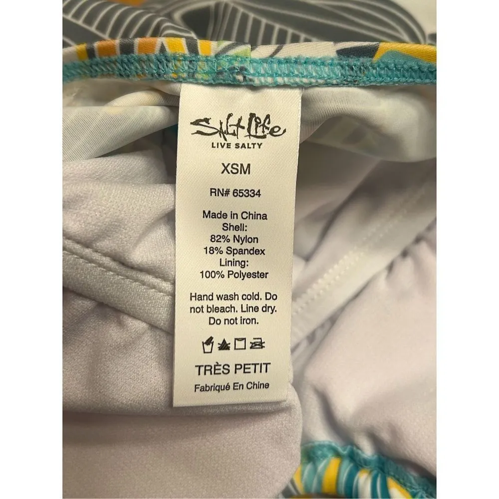 Salt Life swimsuit one piece tropical white size petite XS nwt (0137) - Image 5