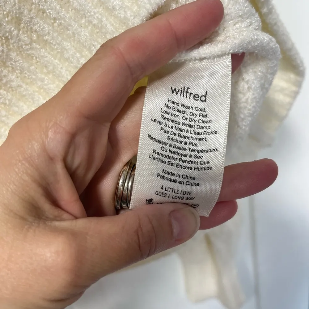 Wilfred Cream Essential Chenille Crewneck sweater size small - Image 5